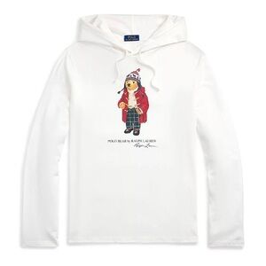 NWT Polo Ralph Lauren Holiday Bear Hoodie Tshirt Sz Small